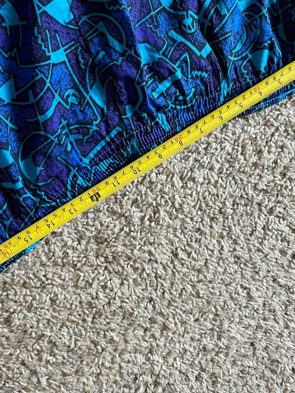 Nike Vintage Y2K AOP Blue Swim Trunks